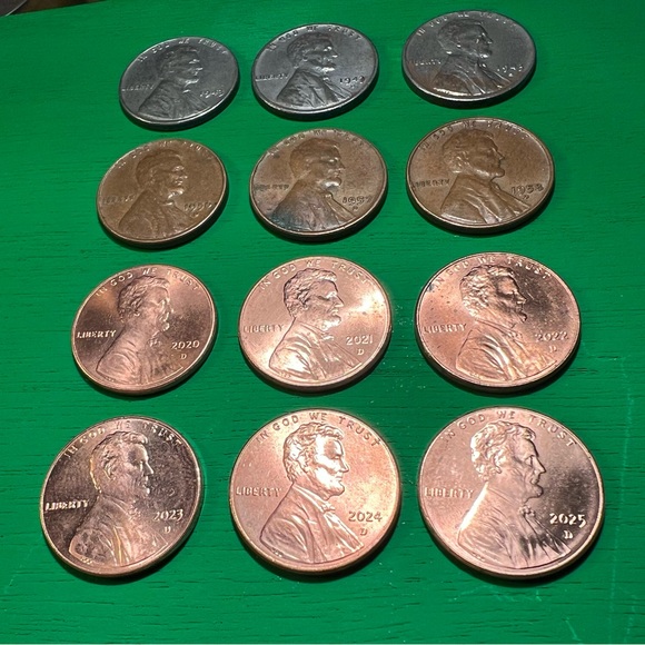 ⚫️ Vintage - All 3 Mints - 1943 Steel Pennies - War Time Wheaties - Collectible - Picture 13 of 16